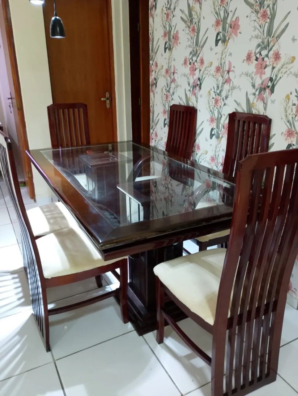 Mesa de jantar retangular com 6 cadeiras  - Foto 4