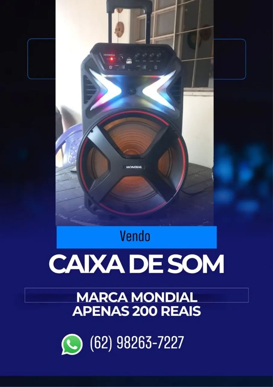 Caixa de som mudial 