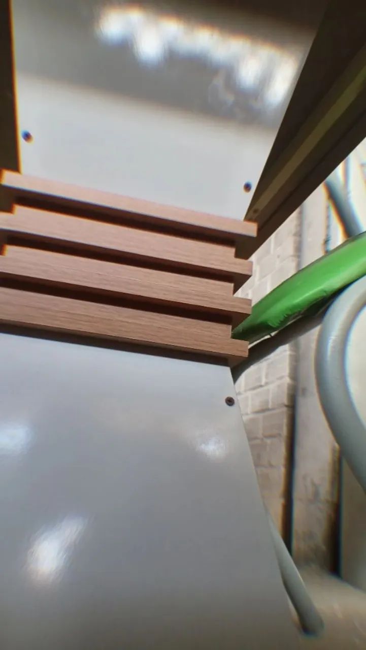 Mesa 4 cadeiras design ripado  - Foto 4