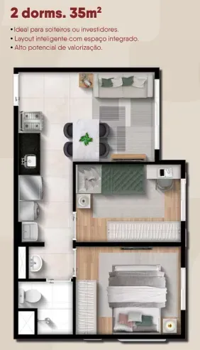 PLANTA 35m²