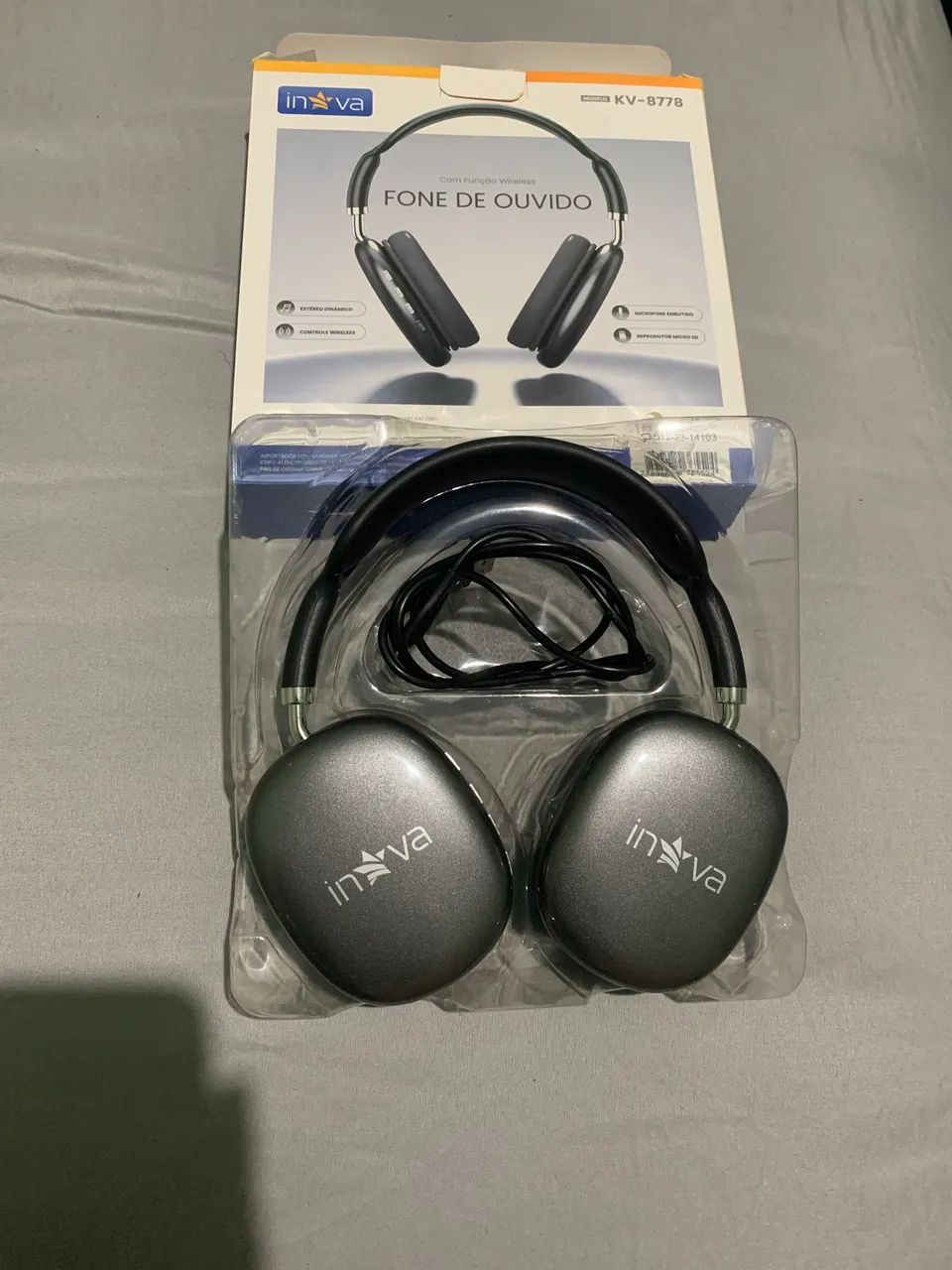 Fone Headset com microfone e sem fio