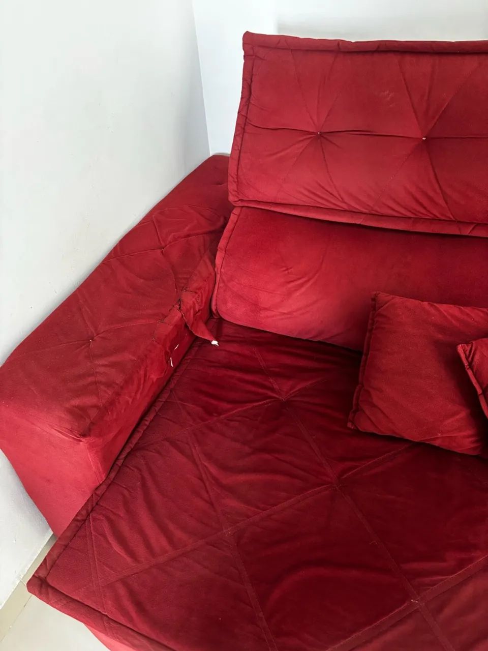 Sofá Retrátil Vermelho  - Foto 3