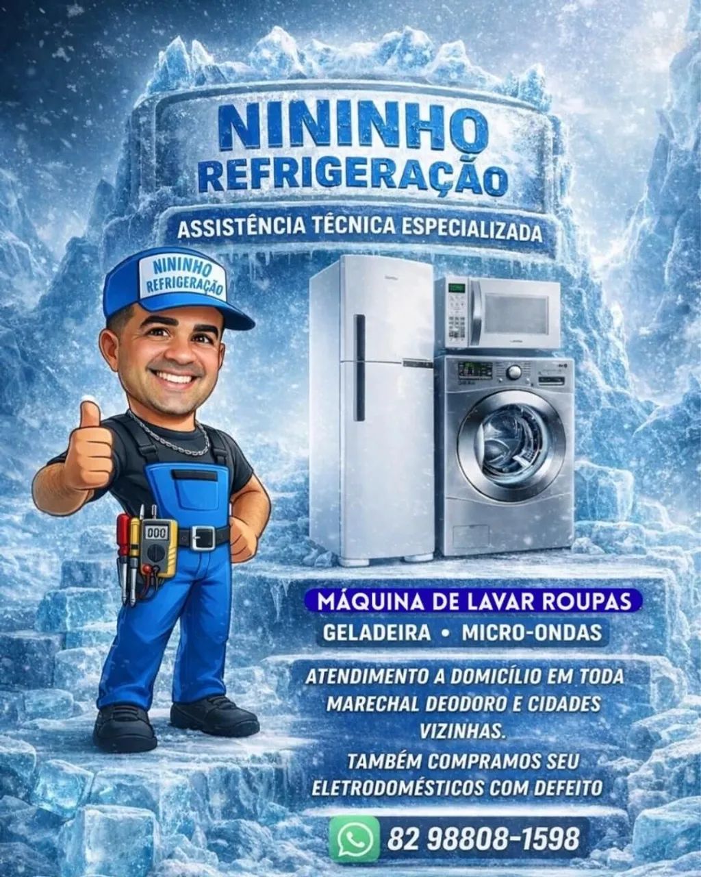 Assistência técnica especializada!  Técnico em refrigeração!