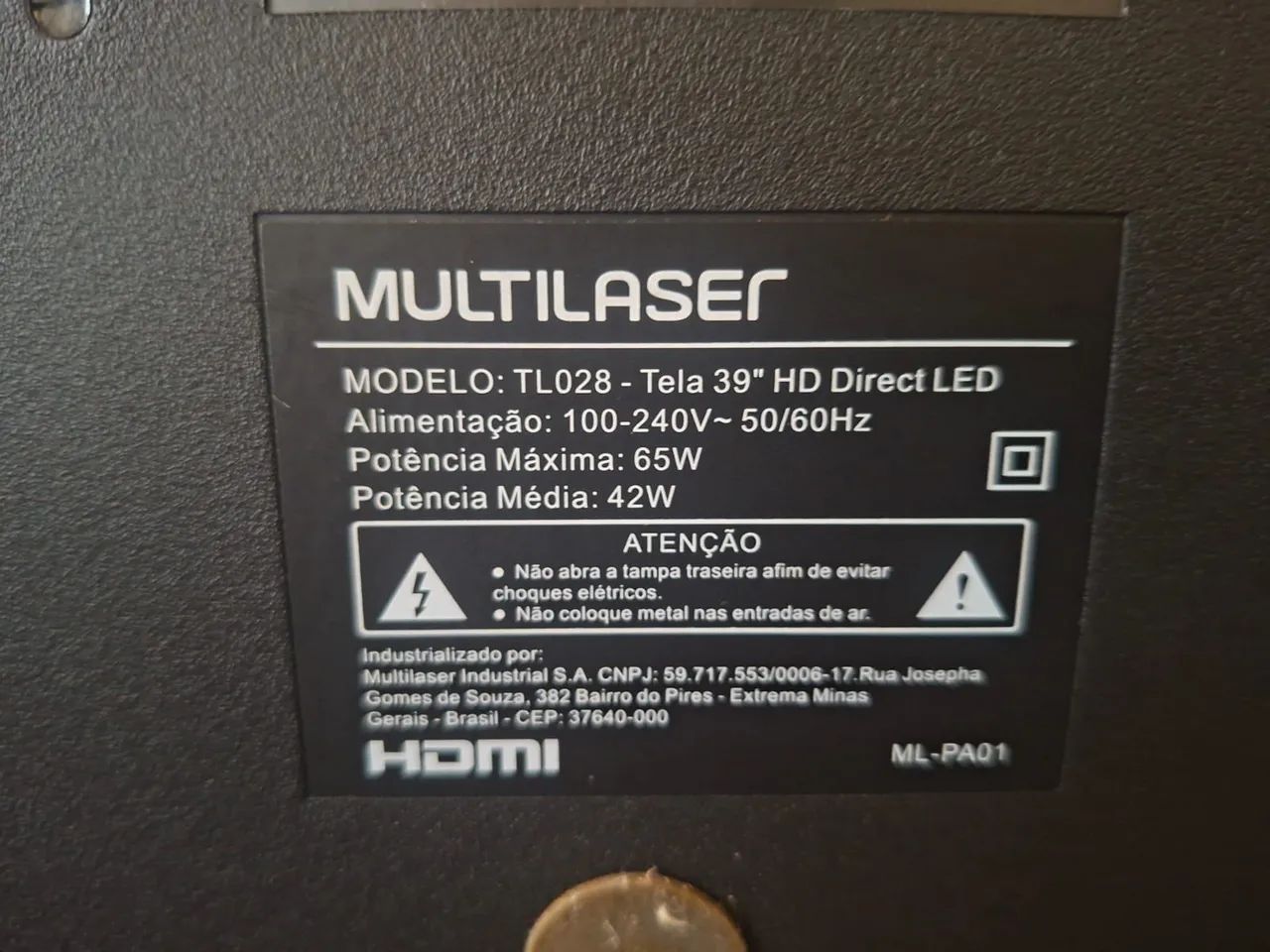 Tv/Monitor Multilaser Led Hd 39 Polegadas Tl028 - Foto 3