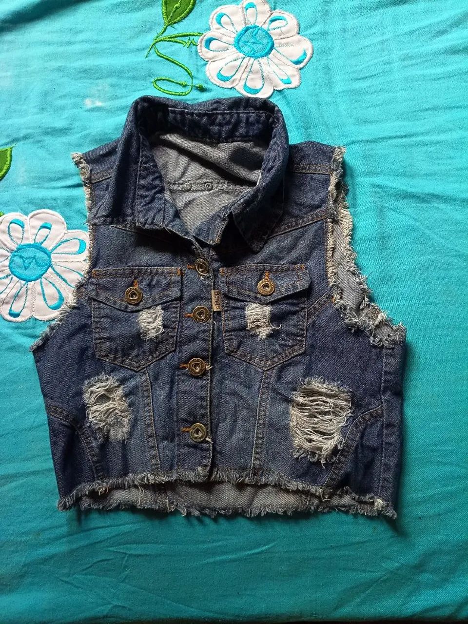 Colete jeans feminino  - Foto 2