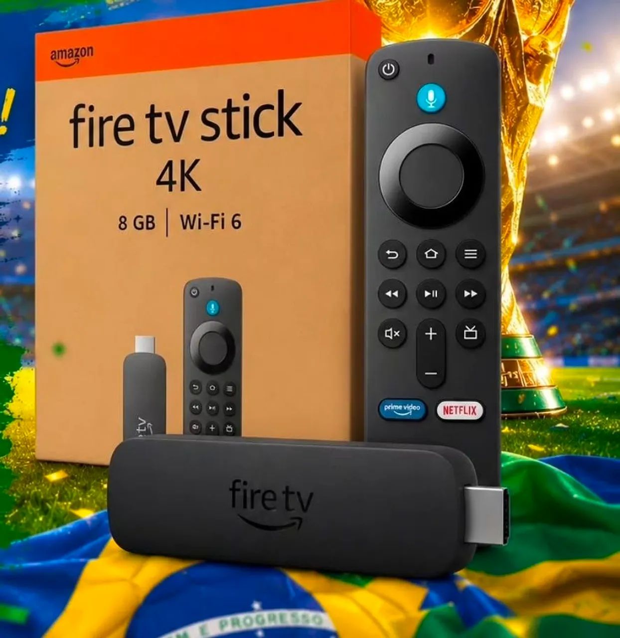 Firetv stick 4k (da amazon) última geração, novo - Foto 2