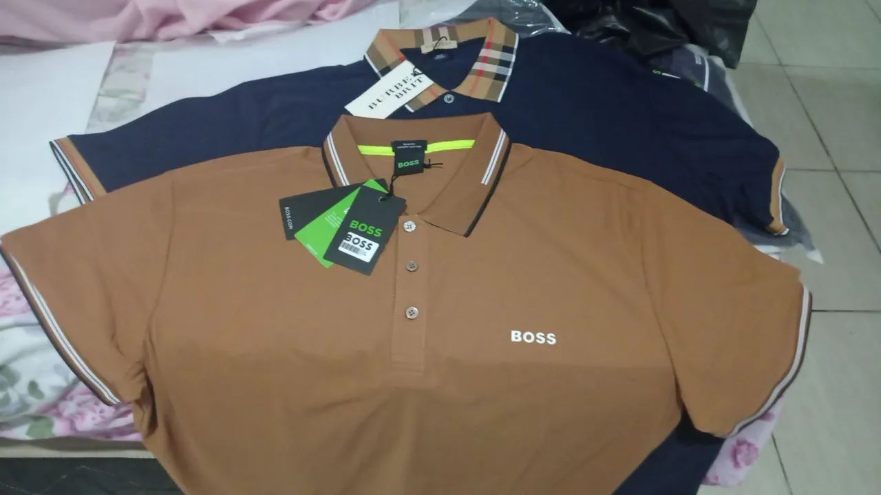 Camisas masculinas Hugo Boss e Burberry  - Foto 2