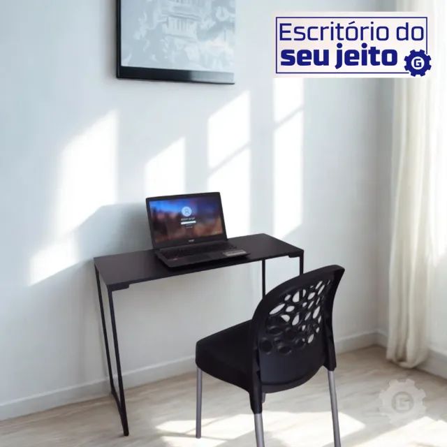 Escrivaninha Industrial NOVA Mesa de Escritório Multiuso para Notebook Computador Estudo - Foto 3