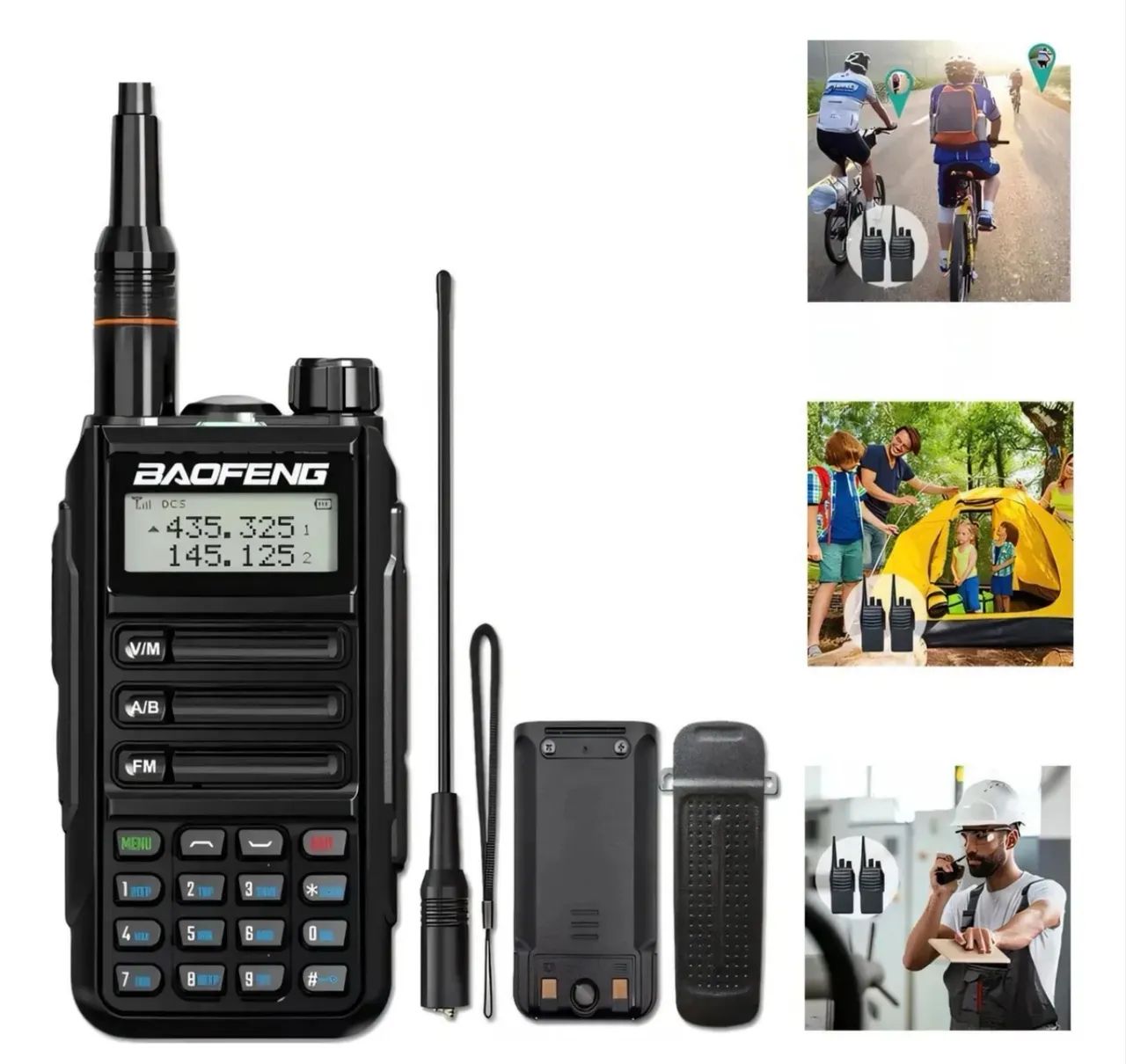 Walkie-talkie Baofeng Uv-16 Rádio Portátil Profissional Preto Uv-16 127/220v