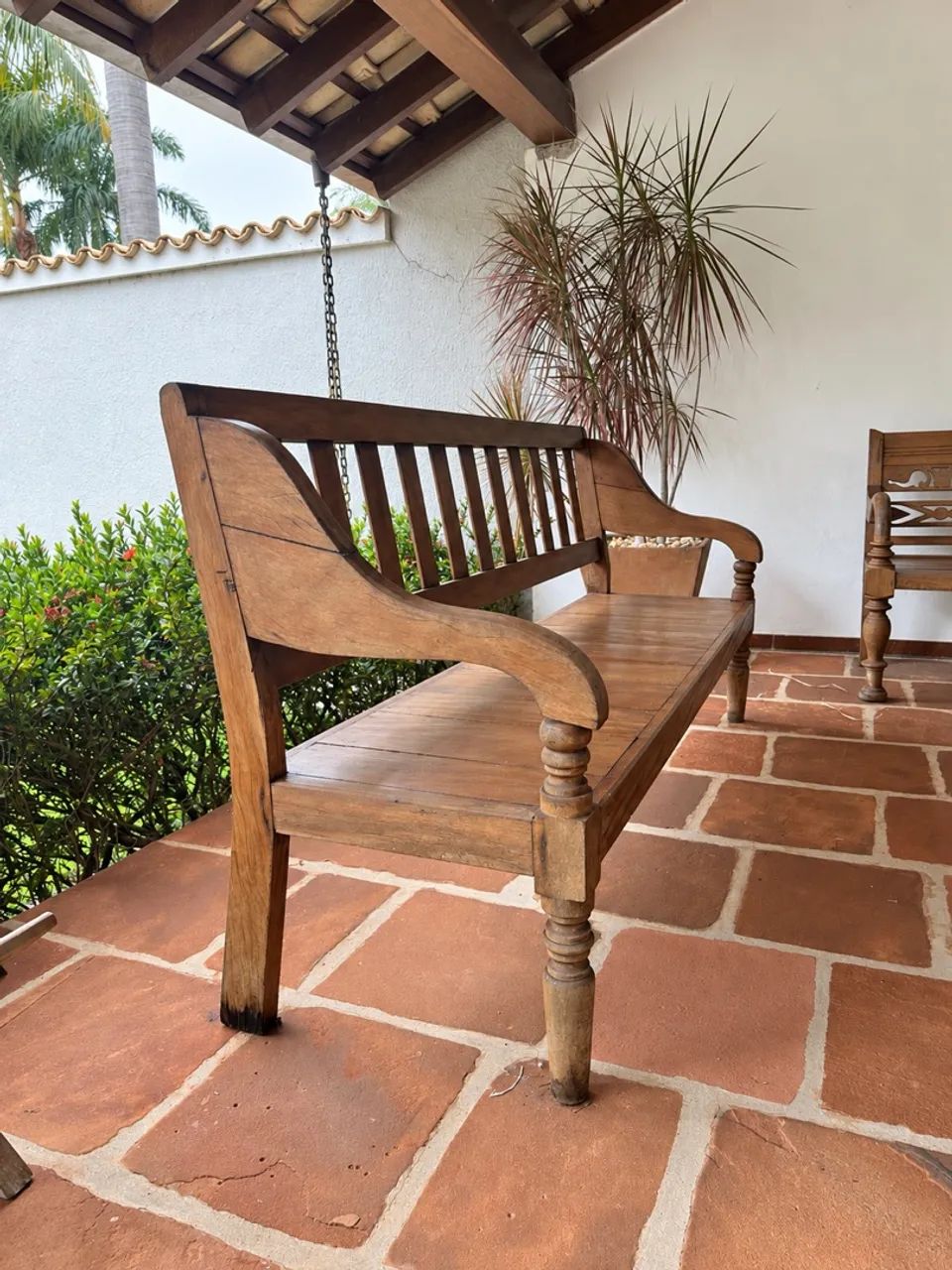 Móveis premium Dany Home | Dois bancos e poltrona em madeira - Foto 2