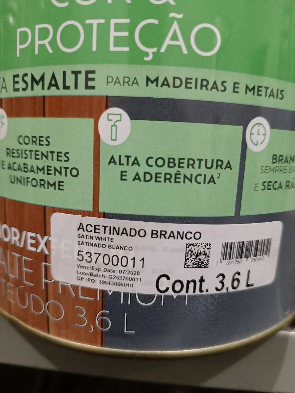 Tinta Esmalte Suvinil Premium Branco Acetinado  - Foto 2