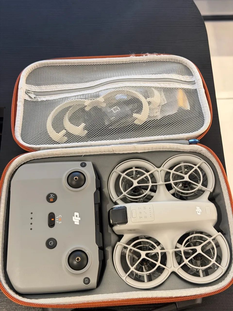 Drone dji neo completo com case, rádio e baterias
