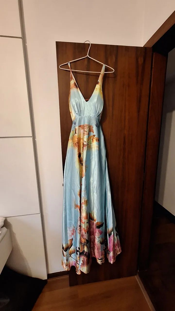Vestido longo estampado