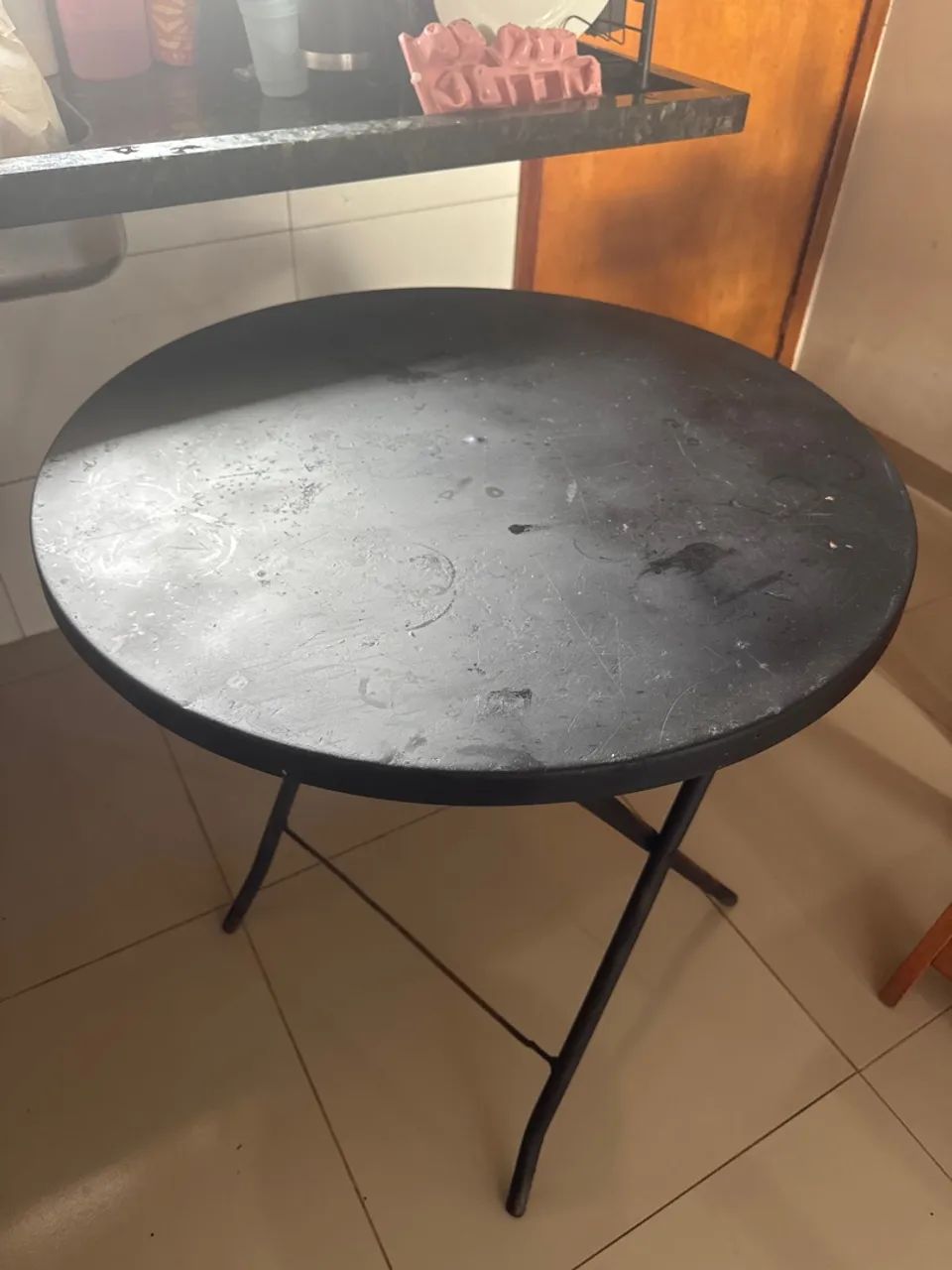 Mesa redondo ferro desapego 