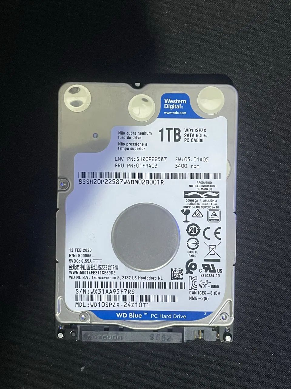 HD notebook 1TB WD Blue - Foto 3