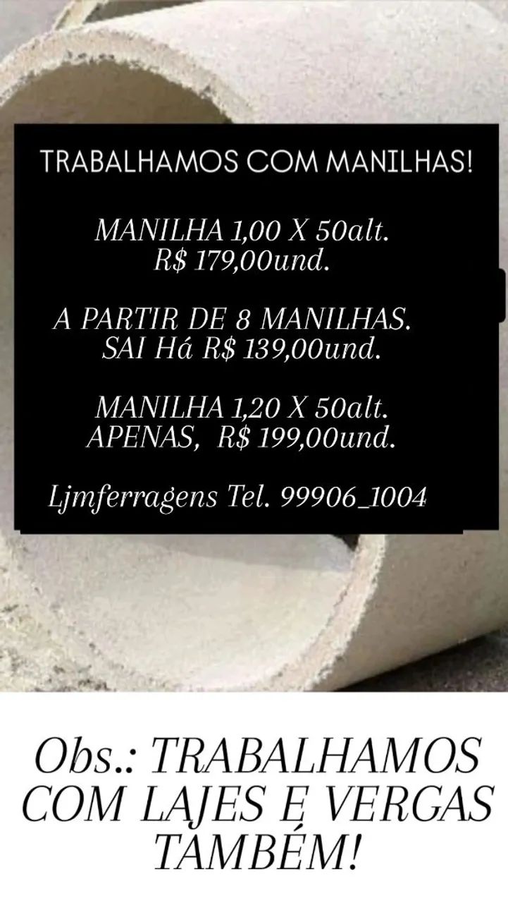 TRABALHAMOS COM MANILHAS. 
