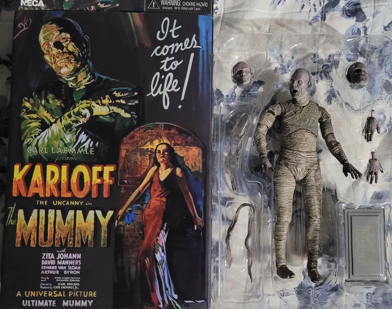 Boneco Múmia neca universal monsters action figure horror terror