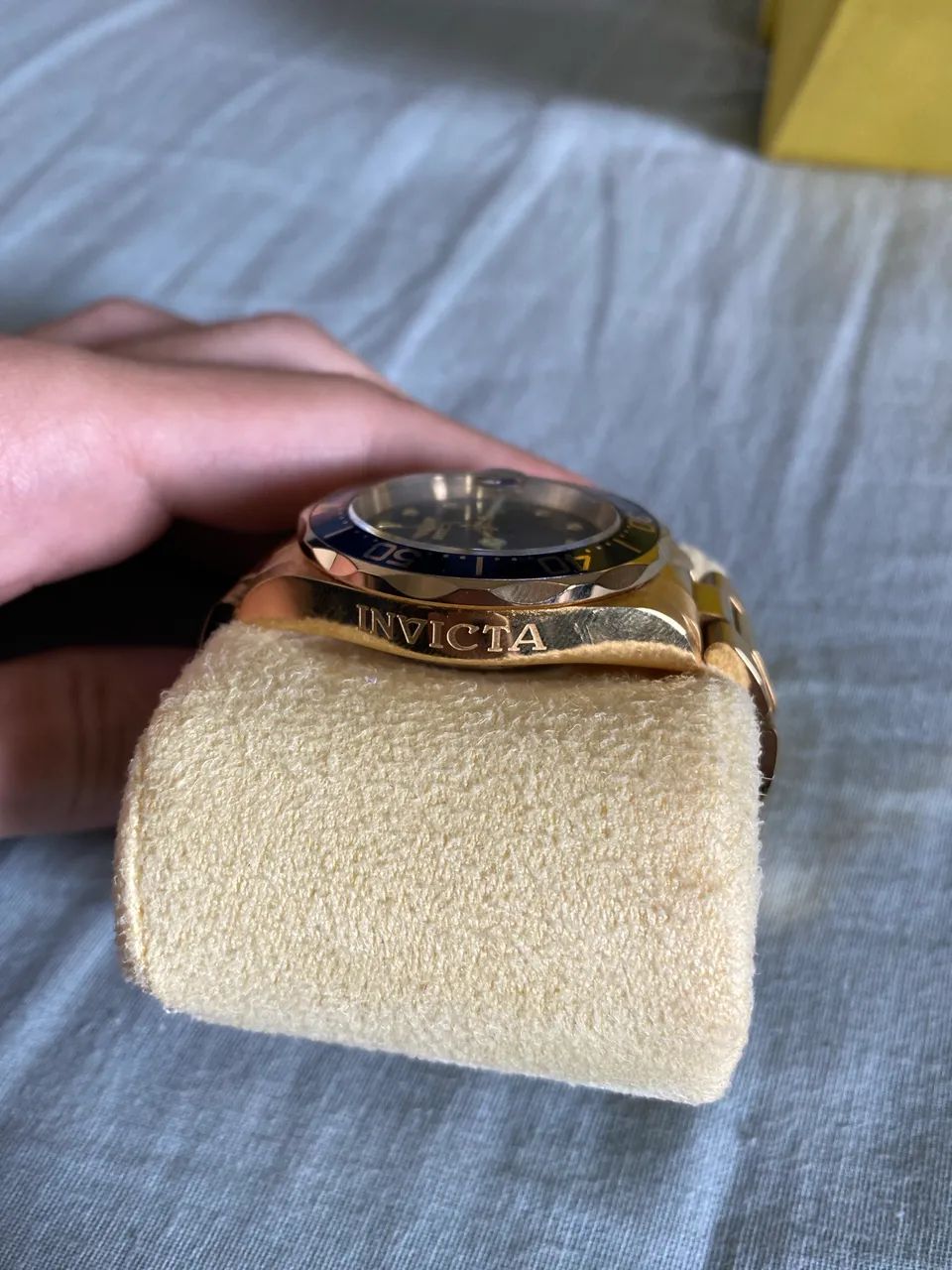 Relógio Automático Invicta Pro Diver 8930OB Dourado Azul - Foto 2