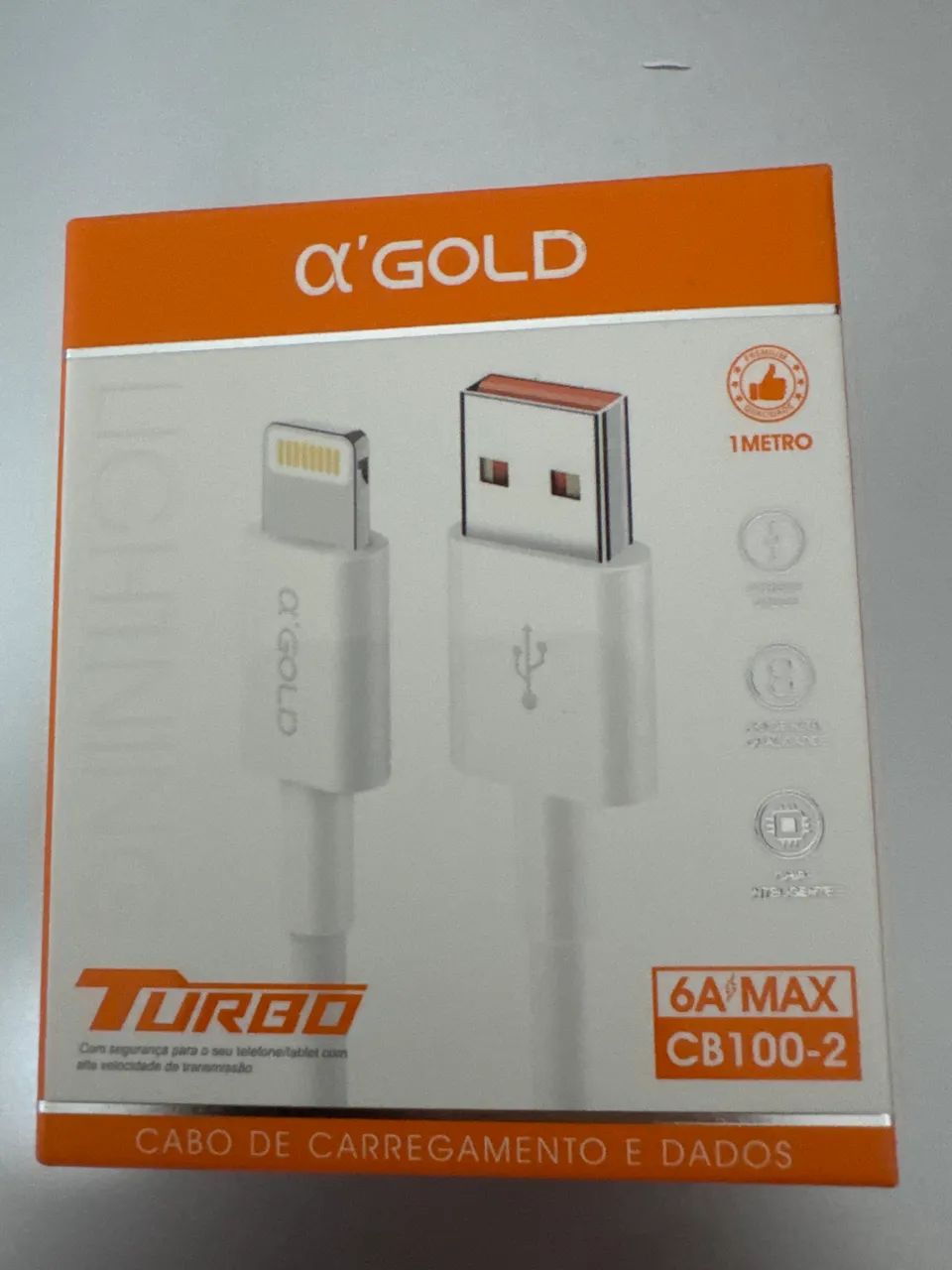Cabo Gold Turbo    USB / Lightning  1Metro - Foto 3
