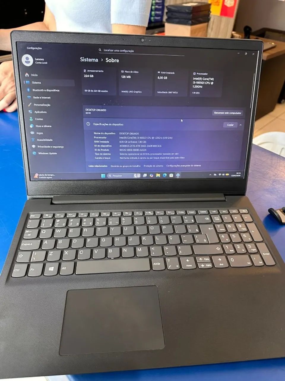 Notebook Lenovo + i3 de 10th + SSD de 240GB + 8GB memória ram - Foto 2