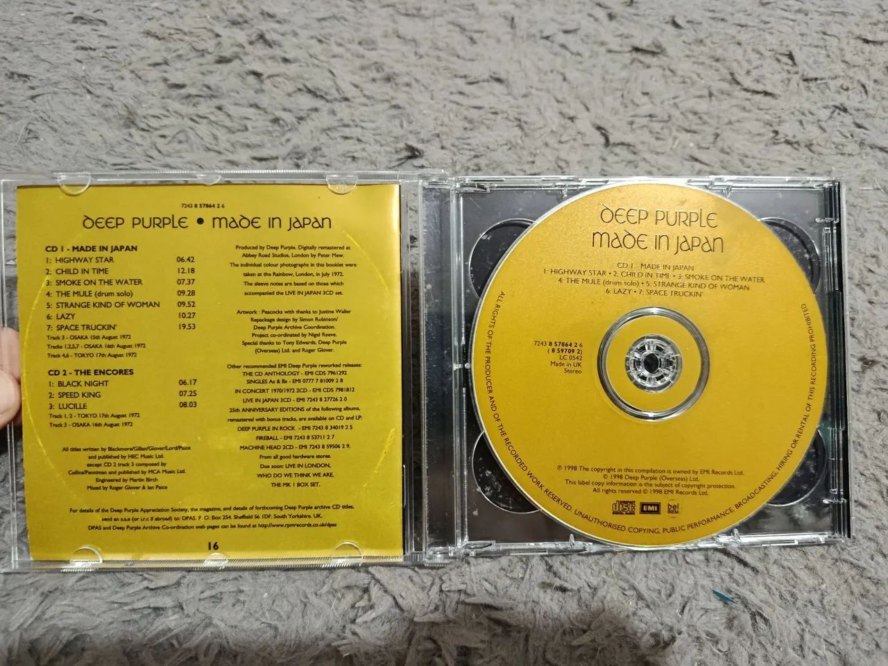 CD duplo Deep Purple Made in Japan (importado) - CDs, DVDs etc