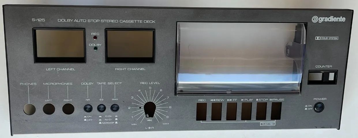 Tape Deck Gradiente S-125 - Painel Frontal