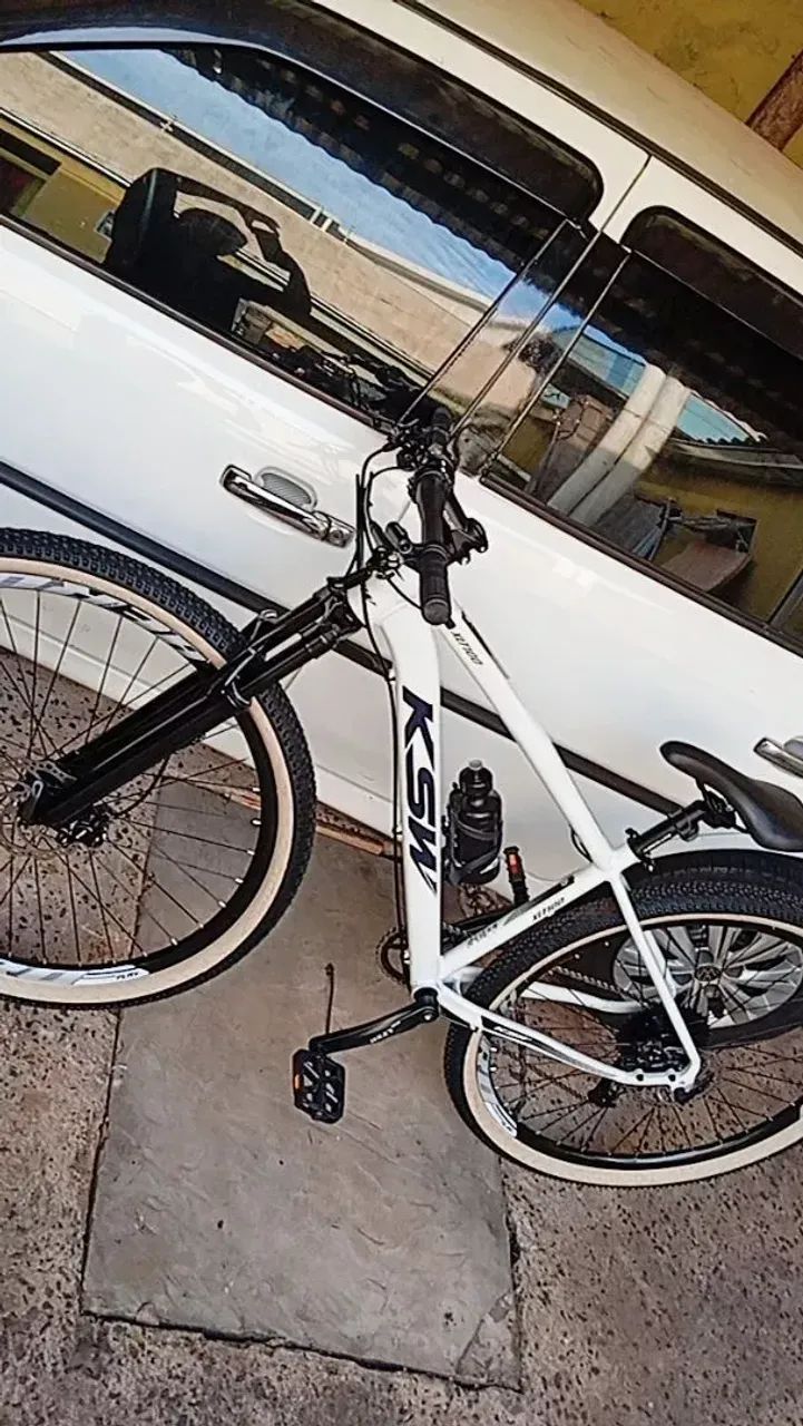Bicicleta Aro 29 Ksw 9v Freio Hidráulico Trava E K7 11/40 - Foto 4