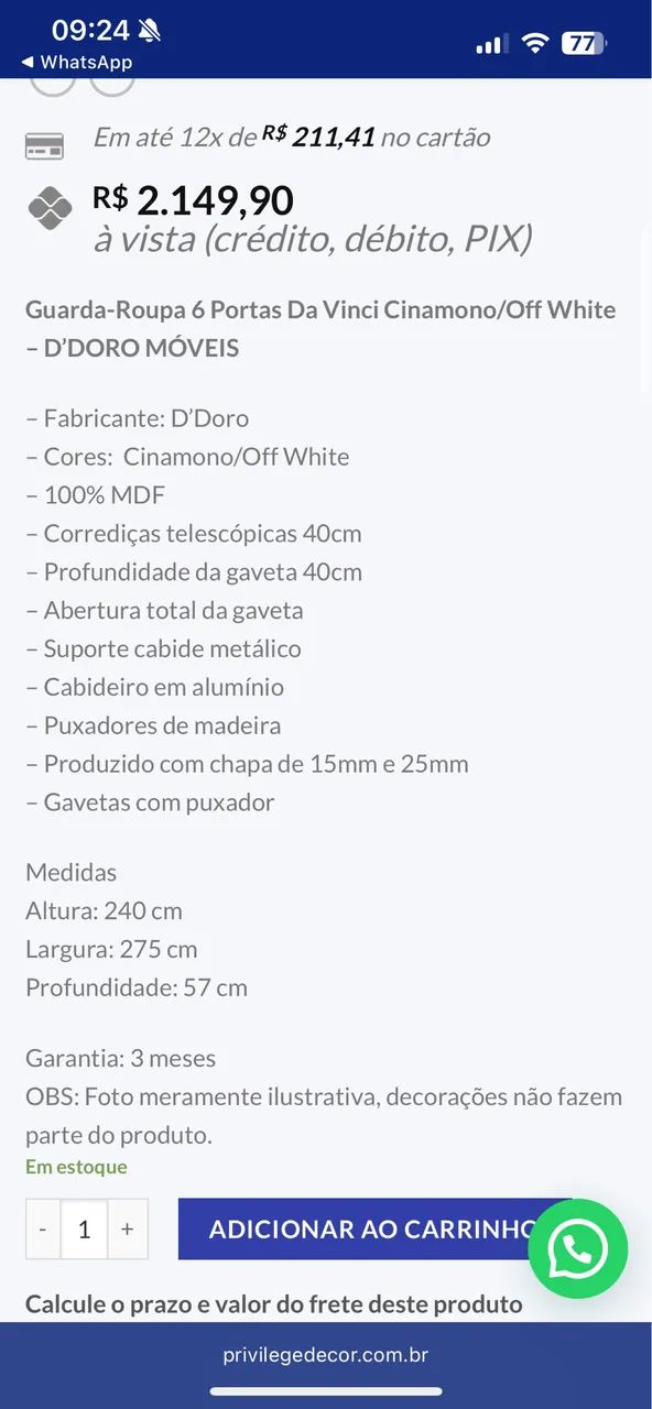 Guarda Roupa Casal - Foto 2