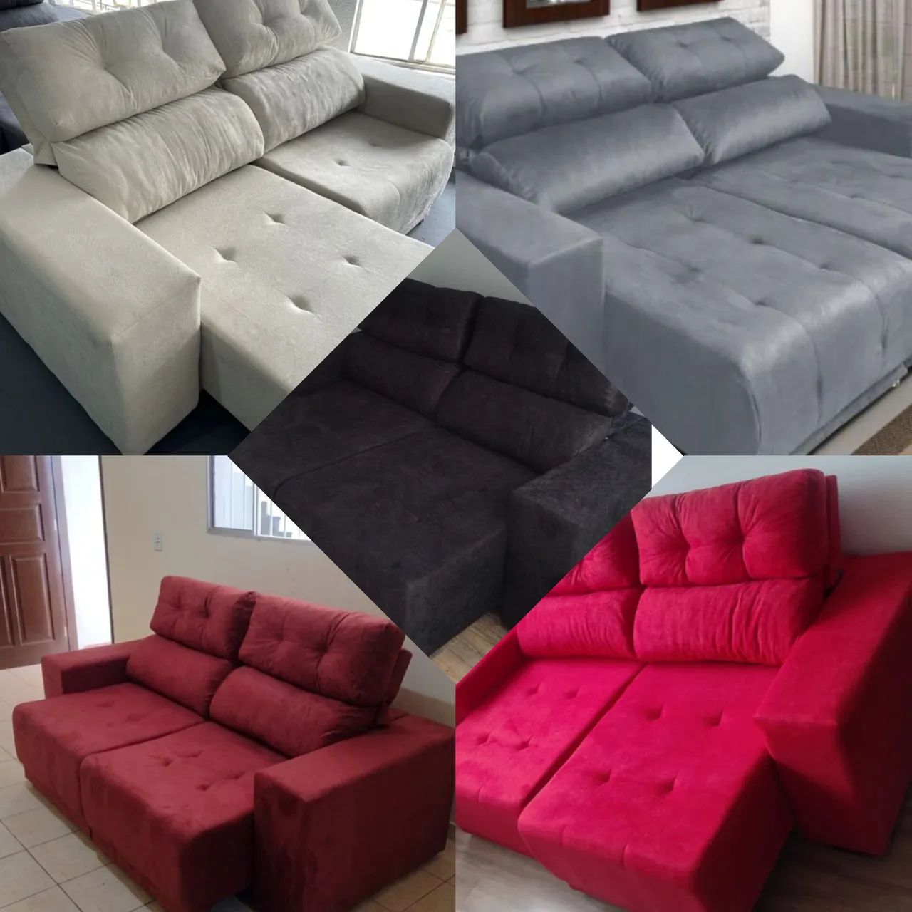 OFERTA: Sofá retrátil e reclinável de fábrica em várias cores (PASSE O CEP) - Foto 2