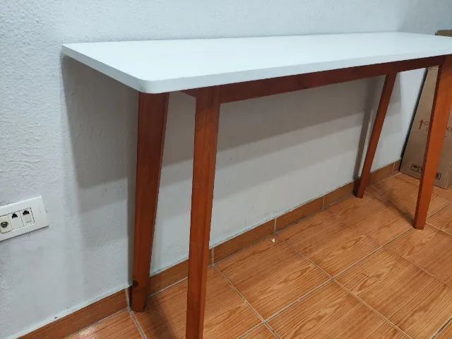 Aparador Mobly Branco e Madeira - Foto 2