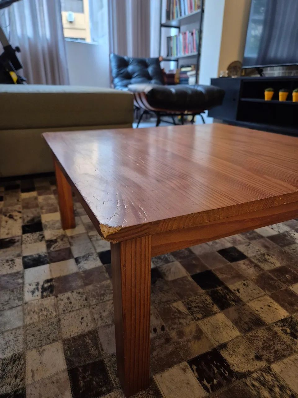 Mesa de centro Tok Stok madeira maciça  - Foto 3
