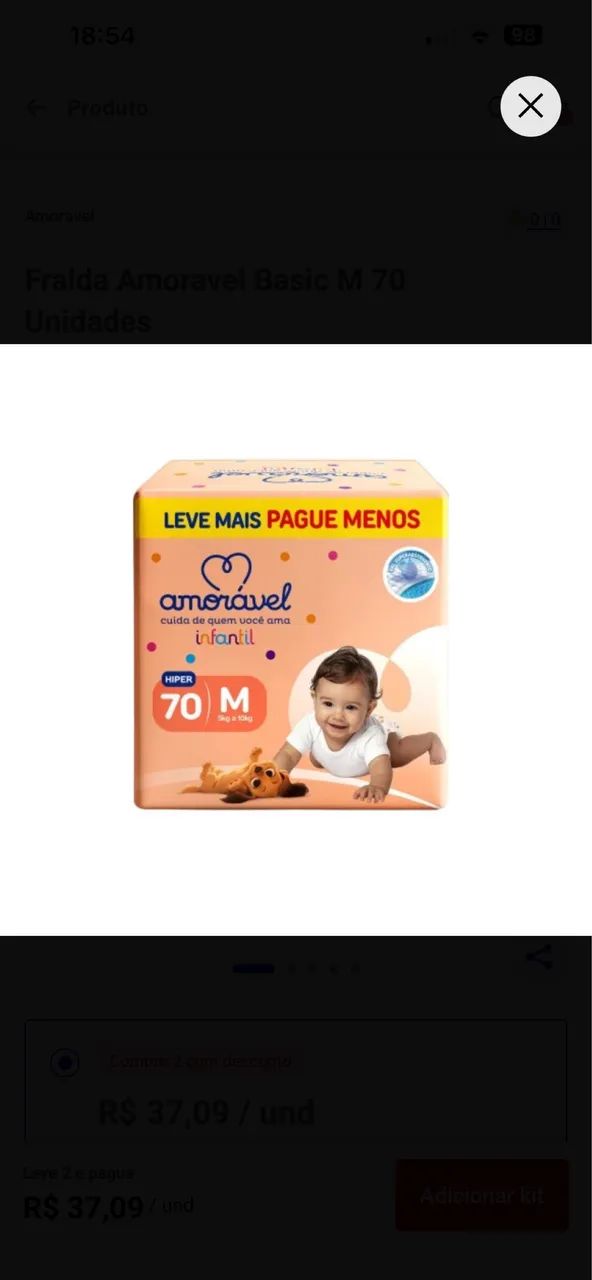 Vendo fralda amorável 