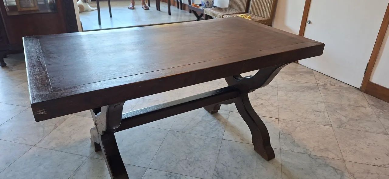 Mesa de madeira maciça - estilo clássico - Foto 5