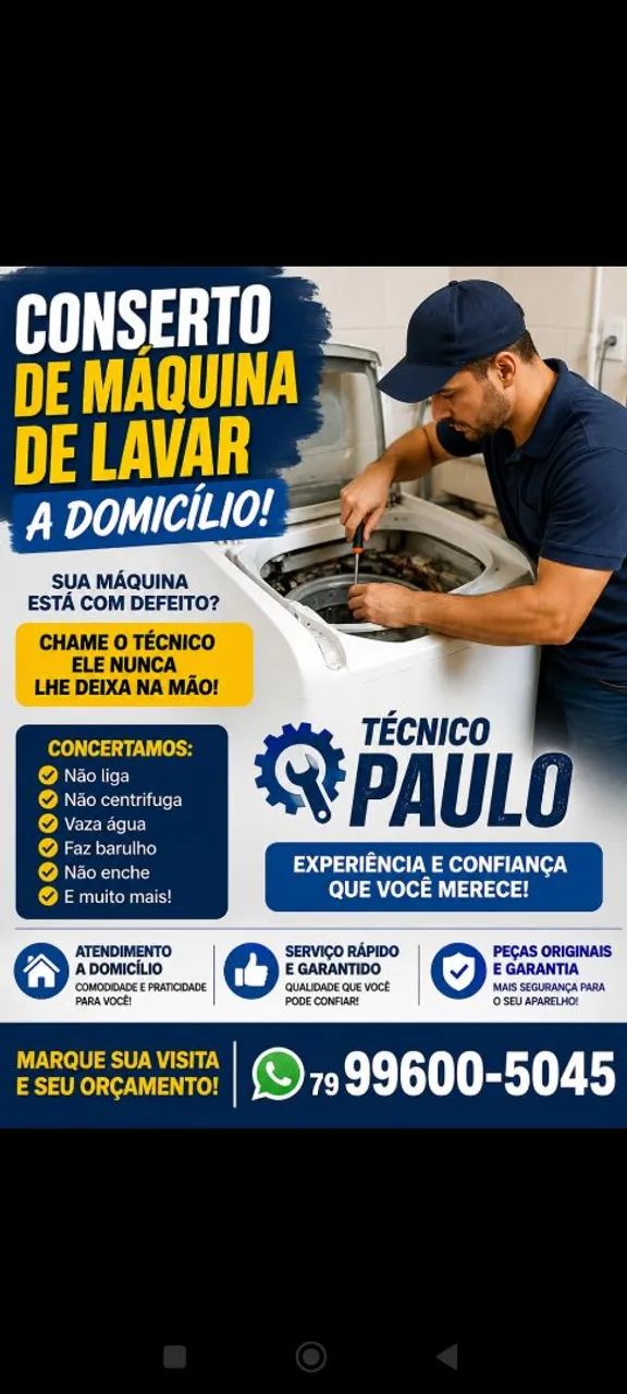 Conserto de máquina de lavar