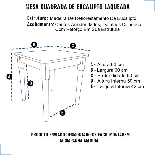Mesa Infantil Madeira Maciça Resistente Ambiente Educativo - Foto 2