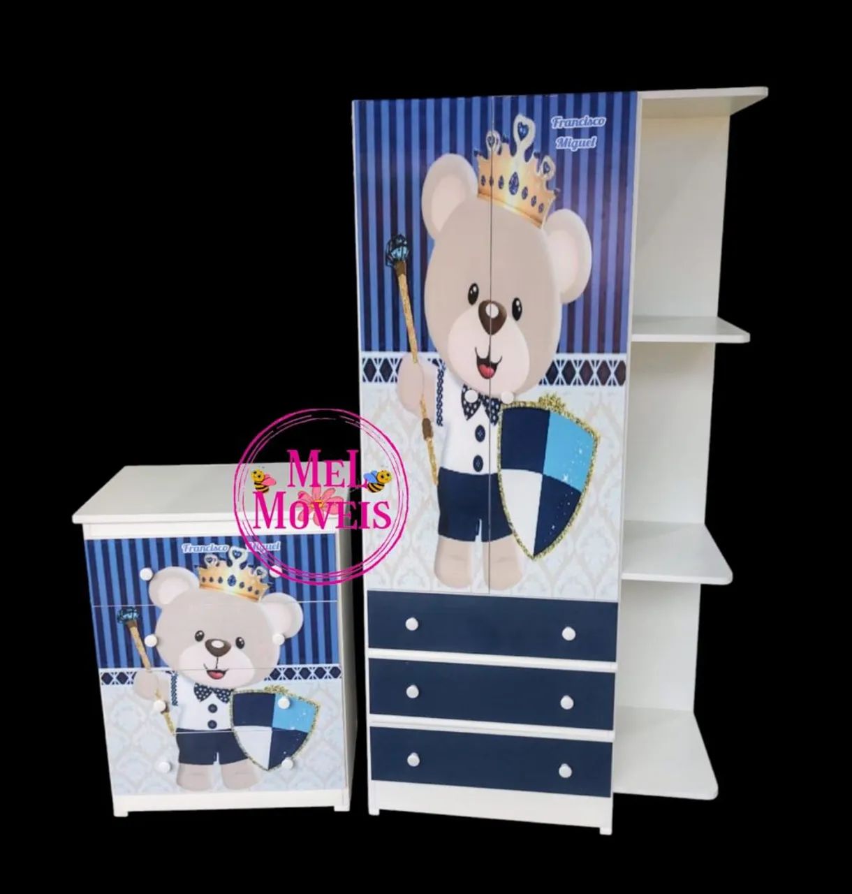 Kit infantil personalizado completo com 3 prateleiras de brinde  - Foto 4