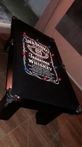 Mesa Frete Grátis Cor Preta Tecido Preto Logo Jack Daniels Mod. BBZY1258 - Foto 3