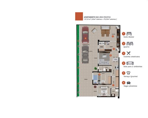 Área privativa à venda, 2 quartos, 2 vagas, nova granada - belo horizonte/mg - Foto 3