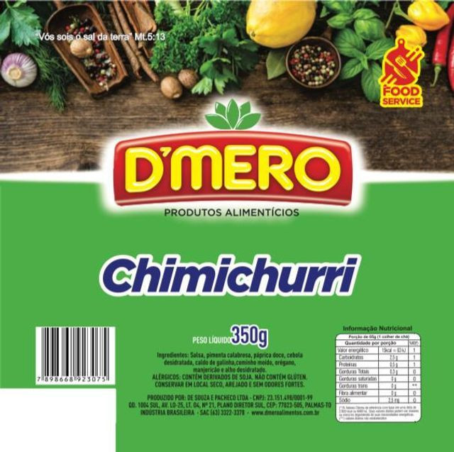 Tempero 350gr chimichurri cozinha, casa, restaurante, churrasco