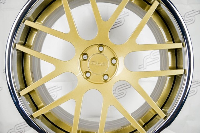 Rodas GFG Grest Dourada 5x112 -22x9 e 22x11 aro 22 duas talas  - Foto 2