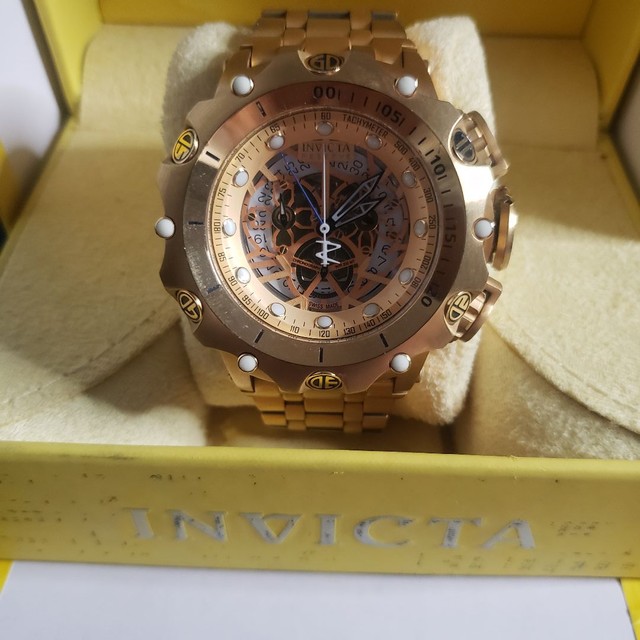 Relogio invicta hybrid skeleton 18k 