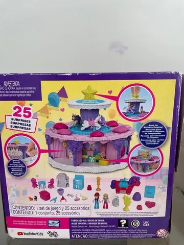 Playset - Polly Pocket - Bolo de Aniversário com Surpresas