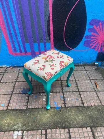 Banqueta De Penteadeira Estilo Chipandelle Laqueada E Estofada  - Foto 3