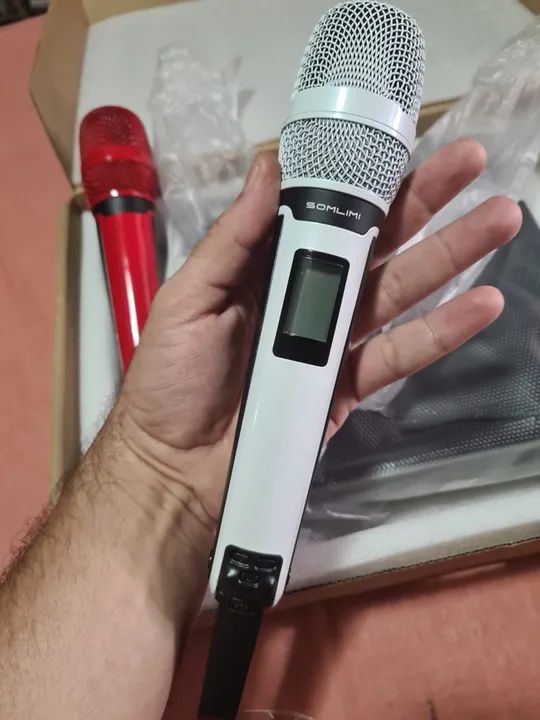 Microfone sem fio duplo , novo na caixa  - Foto 4