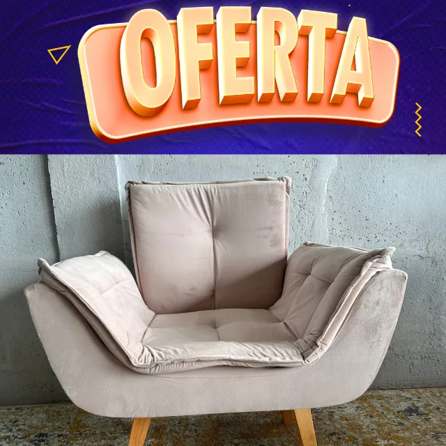 Poltrona de luxo "Opala" com acabamento em pillow top