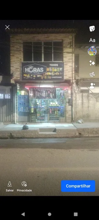 Vende-se um ponto comercial com um kitnet em cima