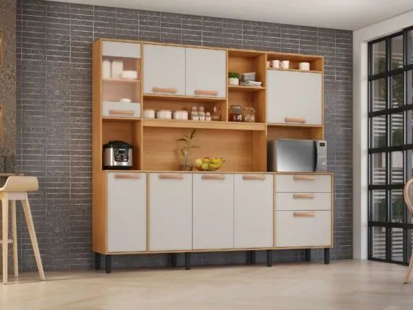 Armário Kit de Cozinha Nápoles 2,20m - Receba em 24 horas - Abril24