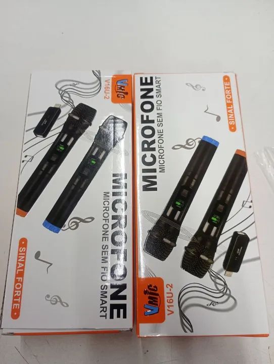 Microfone Sem Fio  Kit Duplo  Ideal para Karaokê!