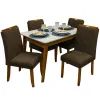 Mesa de Jantar Elegance 120×80 COM Vidro 4 Cadeiras California JCM Cinamomo Off White Bege - Foto 2