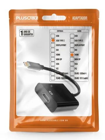 adaptador usb tipo c x hdmi pluscable adp-usbchdmi10bk 4k 15 cm - Foto 5